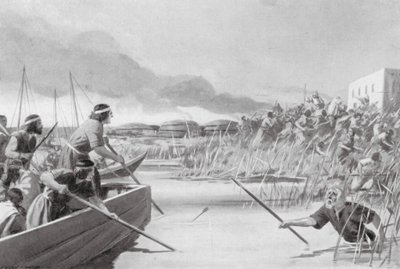 カッサイト人による海陸の征服（リトグラフ） 作： Edwin A. Morrow