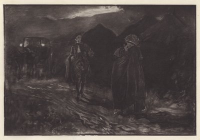 Oliver Goldsmith による She Stoops to Conquer のイラスト (litho) 作： Edwin Austin (after) Abbey