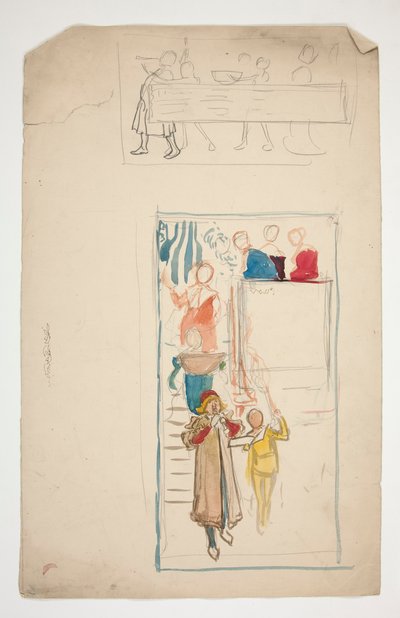 行列 - 劇のための正体不明のイラスト（？） 作： Edwin Austin Abbey