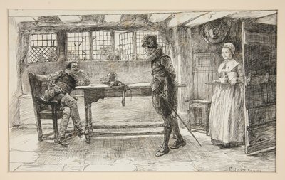 歓迎されざる訪問者 - 作： Edwin Austin Abbey