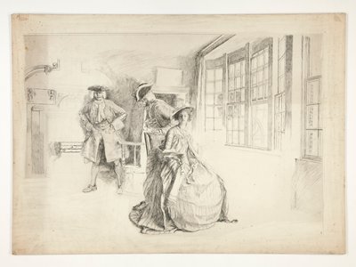 歓迎されない訪問者 作： Edwin Austin Abbey