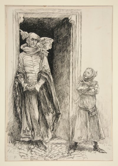アルマンドと口、第3幕、第1場、愛より 作： Edwin Austin Abbey