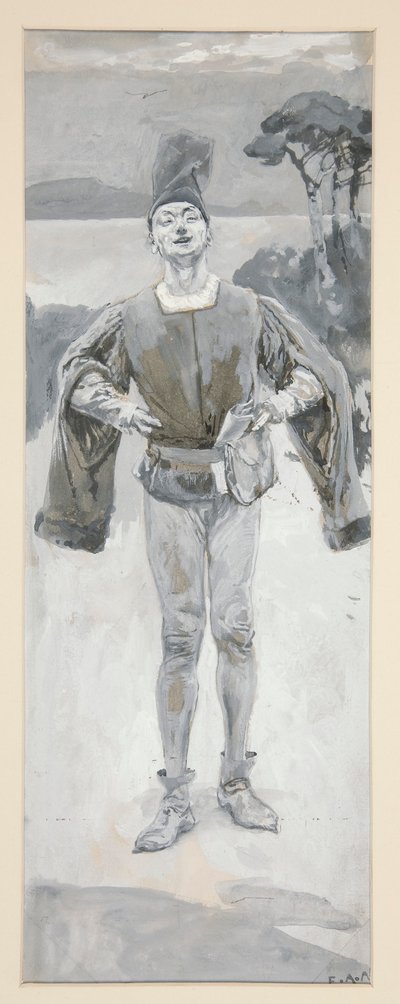 アウトリュコス、バラードとバラード音楽の挿絵 シェイクスピアの挿絵 作： Edwin Austin Abbey