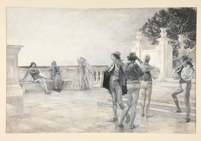 バルタザールは次のように歌います。 作： Edwin Austin Abbey