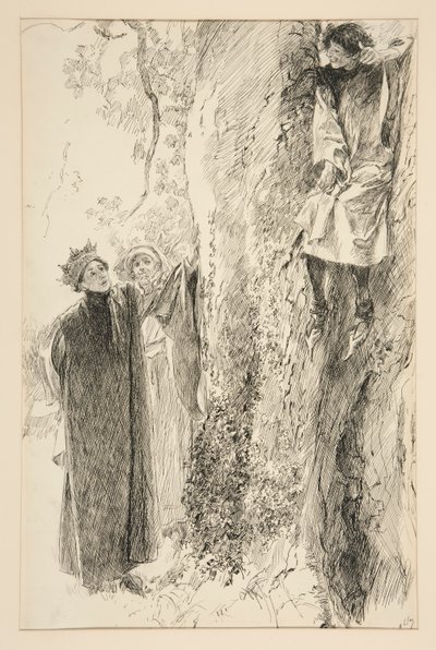 ビロンと王、第 4 幕第 3 場、愛より 作： Edwin Austin Abbey
