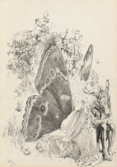 ボトムとチタニア、『真夏の夜』の挿絵 作： Edwin Austin Abbey