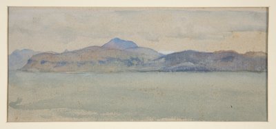 Bourg & Bribun Cliffs, Mull (?) - [ハイランドタウン] 作： Edwin Austin Abbey