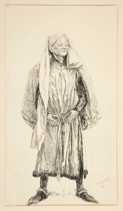ボイエ - 第5幕、第2場、愛 作： Edwin Austin Abbey