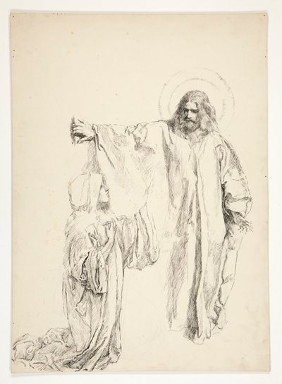 キリストとマグダラのマリア 作： Edwin Austin Abbey