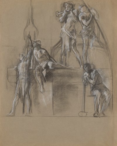 鉱山労働者の構成に関する研究 作： Edwin Austin Abbey