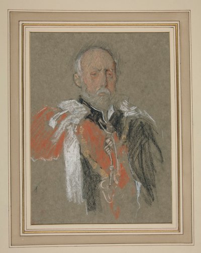 エドワード 7 世の戴冠式の肖像画: シュレスヴィヒ ホルシュタインのクリスチャン王子 作： Edwin Austin Abbey