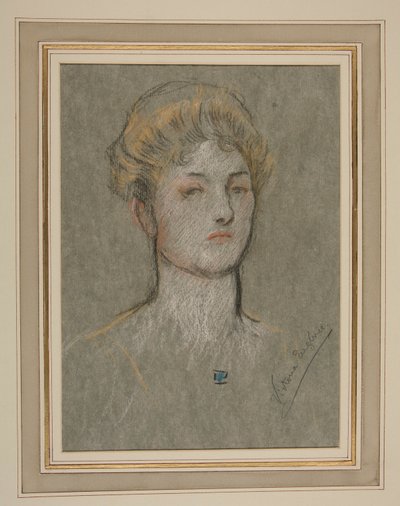 エドワード 7 世の戴冠式の肖像画: バッテンベルクのヴィクトリア ユージニア王女 作： Edwin Austin Abbey