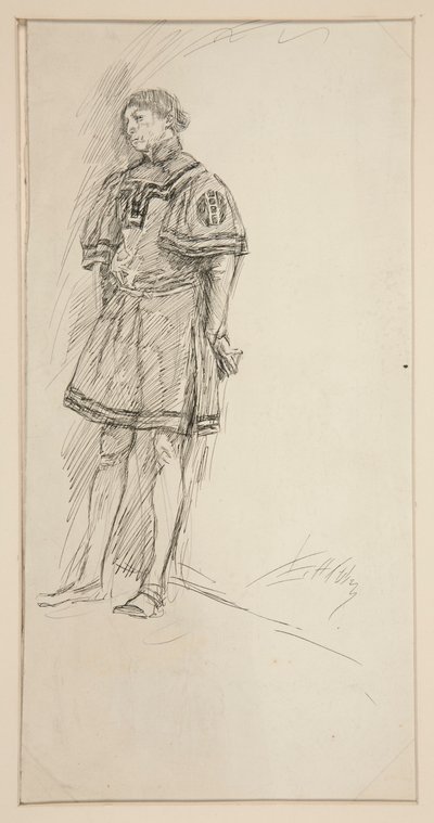 ヴェローナの二紳士の衣装研究 (?) 作： Edwin Austin Abbey