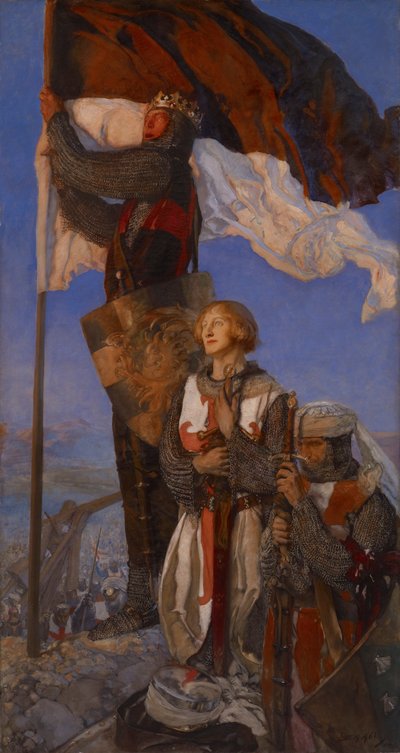 エルサレムを目撃した十字軍 作： Edwin Austin Abbey