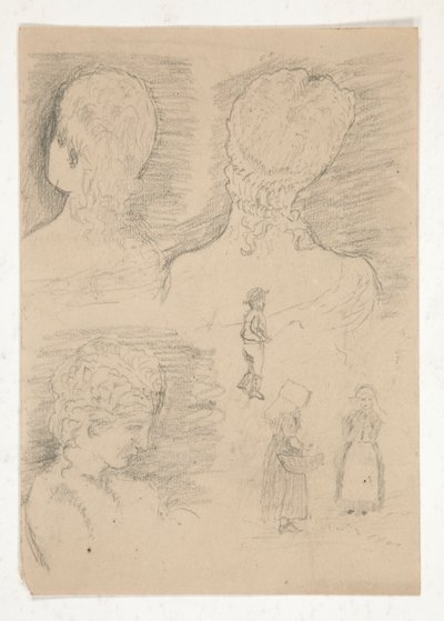 彫刻の胸像の描画 作： Edwin Austin Abbey