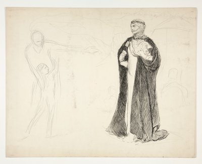 ジョン王のための初期の研究 作： Edwin Austin Abbey