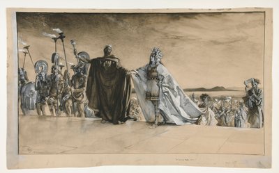 Enter Theseus、第 1 幕、第 1 場、真夏の夜の挿絵 作： Edwin Austin Abbey