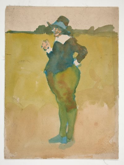 風景の中のデブ男 作： Edwin Austin Abbey