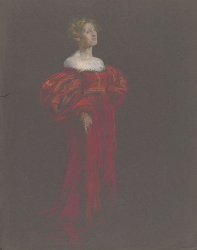 青とピンクの女性像。 作： Edwin Austin Abbey
