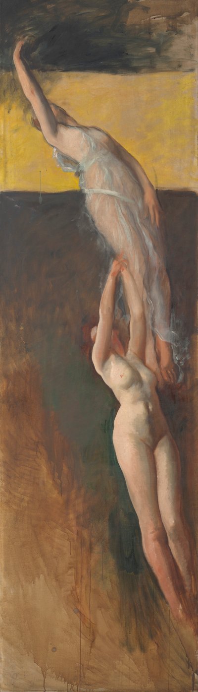 フィギュア スタディ、The Spirit of Light、ロタンダ、ペンシルバニア州議会議事堂、ハリスバーグ 作： Edwin Austin Abbey