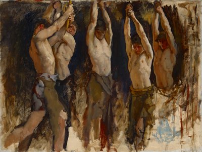 Figure Study、The Spirit of Vulcan、Genius of the Worker in Iron and Steel、ロタンダ、ペンシルバニア州議会議事堂、ハリスバーグ 作： Edwin Austin Abbey