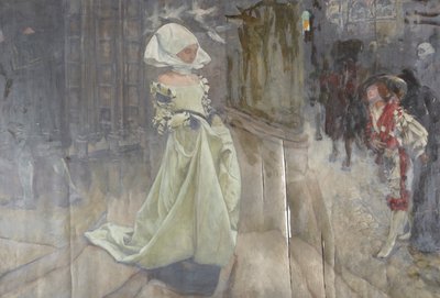 マーガレットとファウストのためのフィギュアスタディ 作： Edwin Austin Abbey