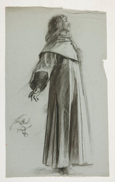 アーサー王のフィギュアスタディ 作： Edwin Austin Abbey