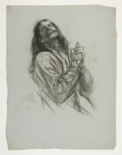アーサー王のフィギュアスタディ 作： Edwin Austin Abbey