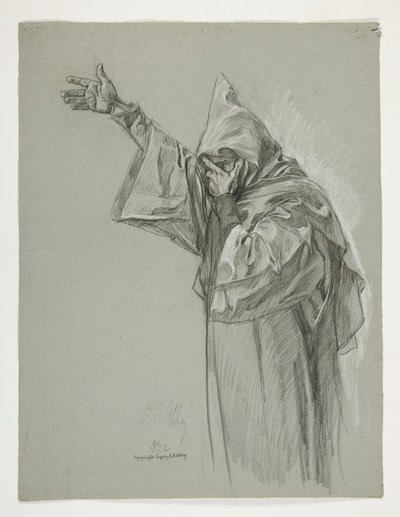 アーサー王のフィギュアスタディ 作： Edwin Austin Abbey