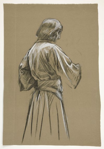 アーサー王のフィギュアスタディ 作： Edwin Austin Abbey
