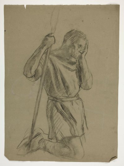 アーサー王のフィギュアスタディ 作： Edwin Austin Abbey