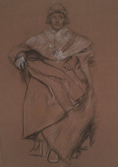 王立取引所のフィギュアスタディ 作： Edwin Austin Abbey