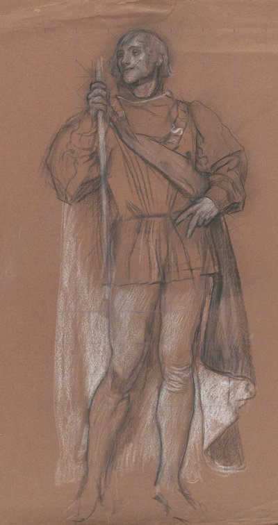 ロイヤル エクスチェンジのフィギュア スタディ 作： Edwin Austin Abbey