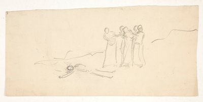 正体不明のシェイクスピア劇の人物、スケッチ 作： Edwin Austin Abbey