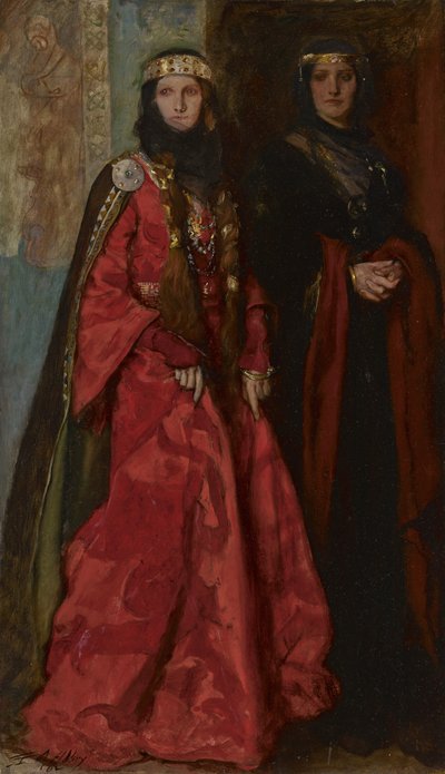キングリア法第1場面のゴネリルとリーガン、シーンI、1902 作： Edwin Austin Abbey