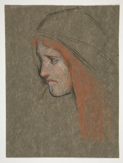 リア王のコーディリアの頭 作： Edwin Austin Abbey