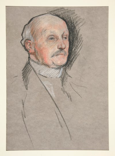 男の頭、戴冠式 作： Edwin Austin Abbey