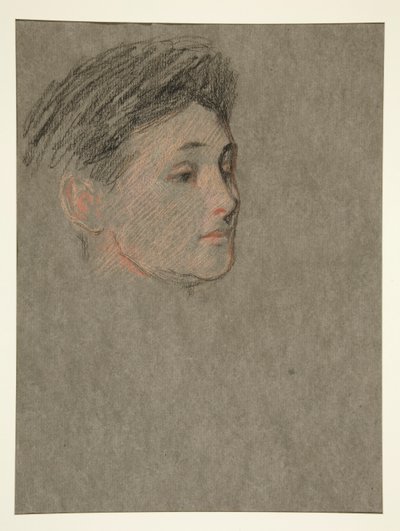 エドワードの戴冠式の女性の頭、黒髪。 Ⅶ 作： Edwin Austin Abbey