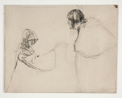Isabella and the Duke (study for .1108) from Measure for Measureより 作： Edwin Austin Abbey