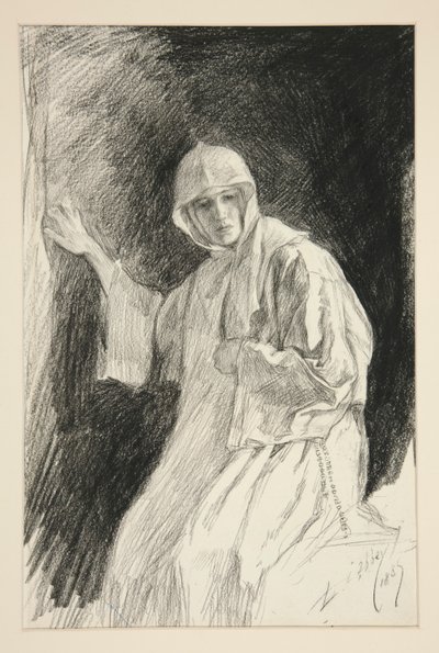 尼僧院のイザベラ - 第 1 幕、第 5 場、尺には尺を 作： Edwin Austin Abbey