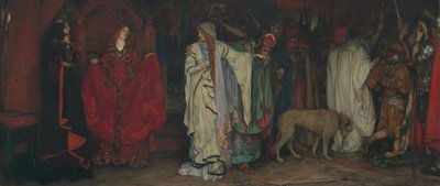 リア王、第1幕、第1幕、1898年。 作： Edwin Austin Abbey