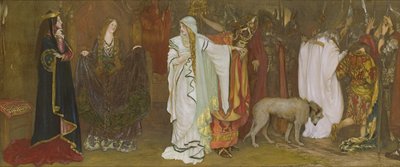 リア王、第1幕、第1場面、コーデリアの別れ、1898年 作： Edwin Austin Abbey