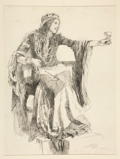 Lady Macbeth, Act III.scene iv, Macbeth 作： Edwin Austin Abbey