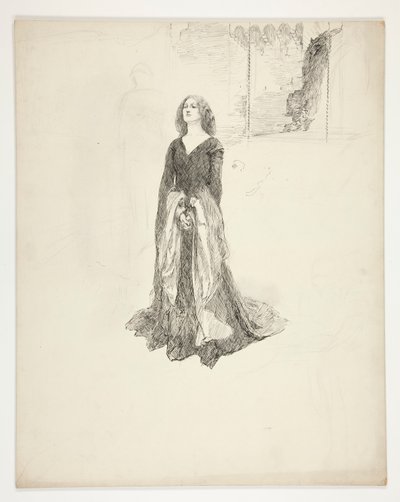 手を組んだ貴婦人、リチャード 2 世より 作： Edwin Austin Abbey