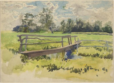 風景、湿地、橋 作： Edwin Austin Abbey