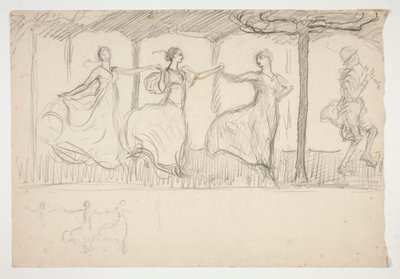 踊る女性の列 - (未確認イラスト) 作： Edwin Austin Abbey