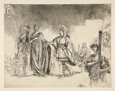 テセウスとヒッポリュテーの結婚の朝 (.1036 の研究) 作： Edwin Austin Abbey