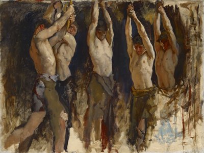 アンビルの男性、バルカンのスピリットの研究、1904年頃 作： Edwin Austin Abbey