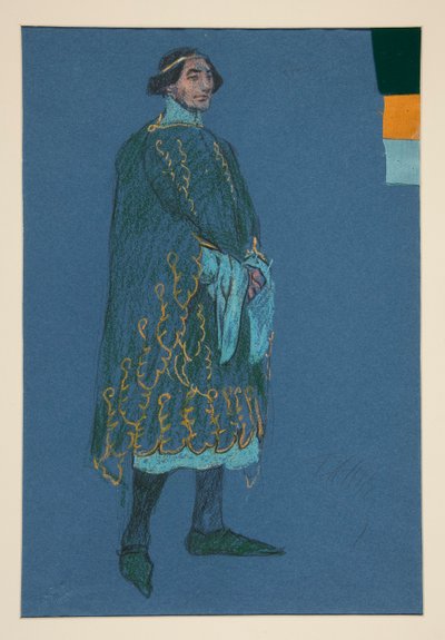 その他の研究、ヘンリー・アーヴィングの衣装スケッチ 作： Edwin Austin Abbey