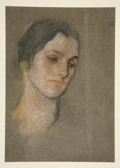 正体不明の女性の肖像画 作： Edwin Austin Abbey